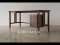 Kobeomsuk furniture  walnut desk with drawers