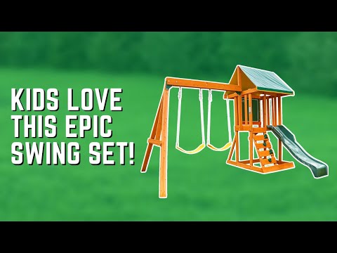 KidKraft Appleton Wooden Swing Set Assembly and Review - Kids Jump for Joy by Amazing Finds