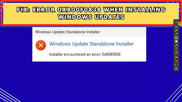 Fix Error 0x800f0838 When Installing Windows Updates