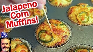 Perfect Corn Muffins with Cheese and Jalapeno