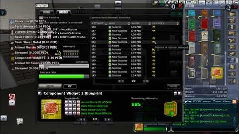 Generating Blueprints, using Component Widget 1 Blueprint, While Skilling 1 K Click Run