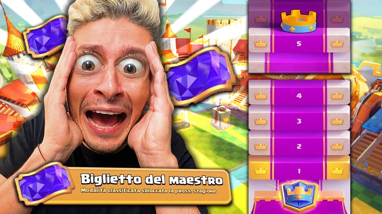 COME HO OTTENUTO IL BIGLIETTO DEL MAESTRO NELLA LEGA SU CLASH ROYALE !!