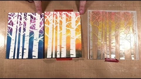 How to Make a Fall Card using Stencils and Distress Inks