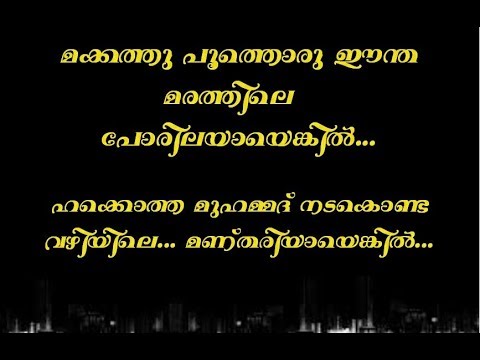 Makkathu poothoru karaoke with lyrics