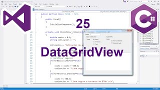 Programación Windows Forms C# 25 --- DataGridView