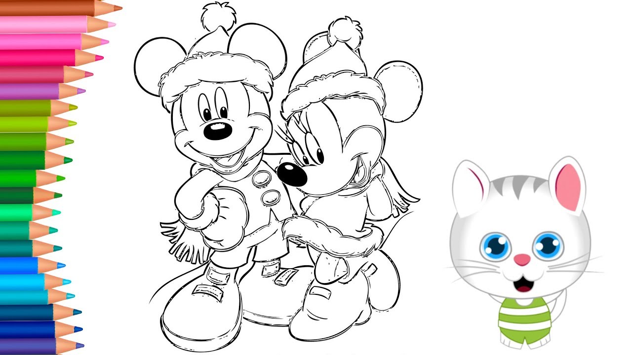 Dibujar Y Colorea Mickey Mouse Y Minnie Mouse Dibujos Para Ninos Con Mimi Aprender Colores Youtube