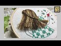 【Embroidery】後ろ髪シリーズ ハートを持つ女の子1　Back hair series