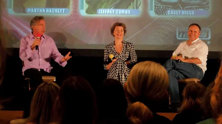 Casey Biggs, Martha Hackett, and Jeffrey Combs