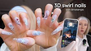 do my travel nails with me AT HOME 🩵 nail art & application