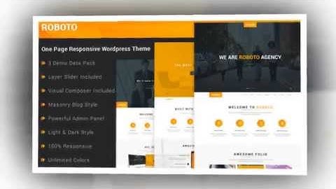 Roboto One Page Responsive WordPress Theme - Video ServerThemes.Net