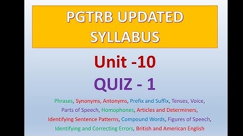 GET FULL MARK IN Pgtrb English - UNIT 10 - QUIZ #pgtrbenglish #english #ugtrbenglish #pgtrb #trb