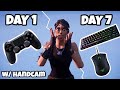 1 Week Progression from PS4 to PC w/HANDCAM (Controller to Mouse and Keyboard) Fortnite