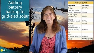 Adding batteries to grid tied solar