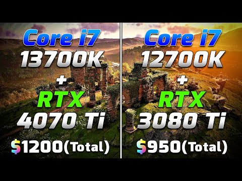 Core i7 13700K + RTX 4070 Ti vs Core i7 12700K + RTX 3080 Ti | PC Gameplay Tested