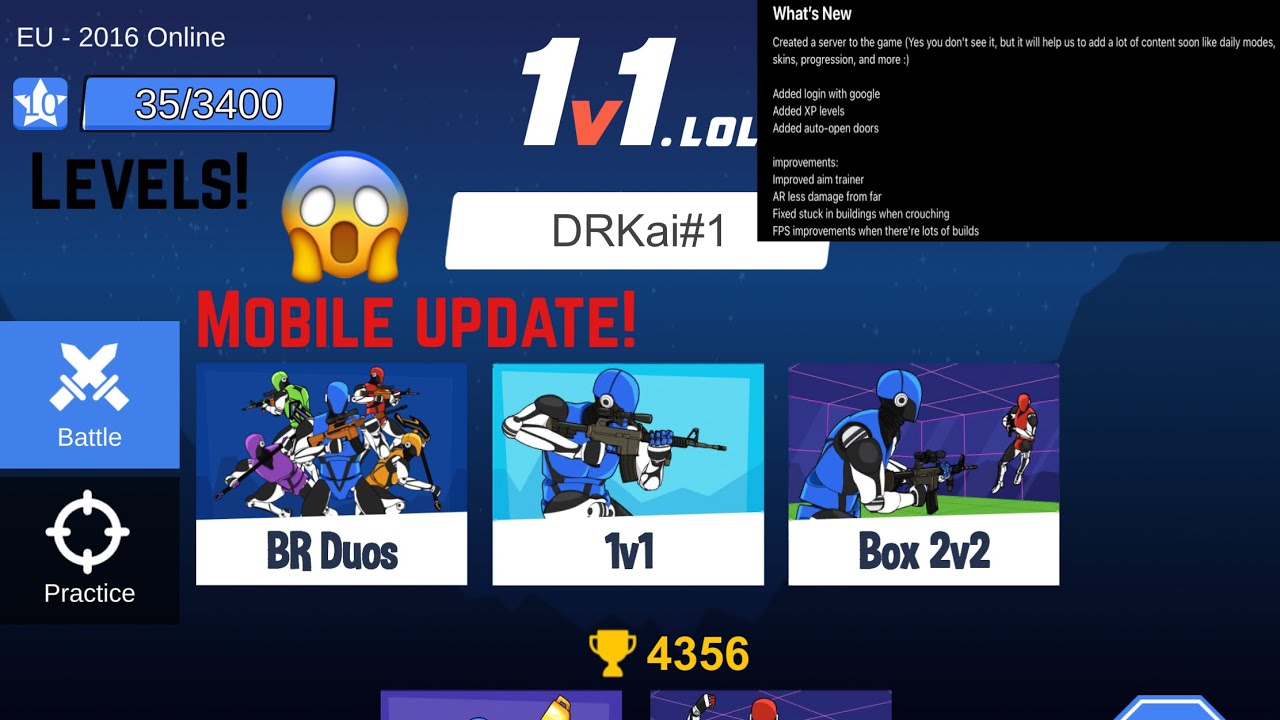 1v1 LOL MOBILE UPDATE XP LEVELS LOGIN GOOGLE ETC YouTube 1v1-lol-mobile-update-xp-levels-login-google-etc-youtube