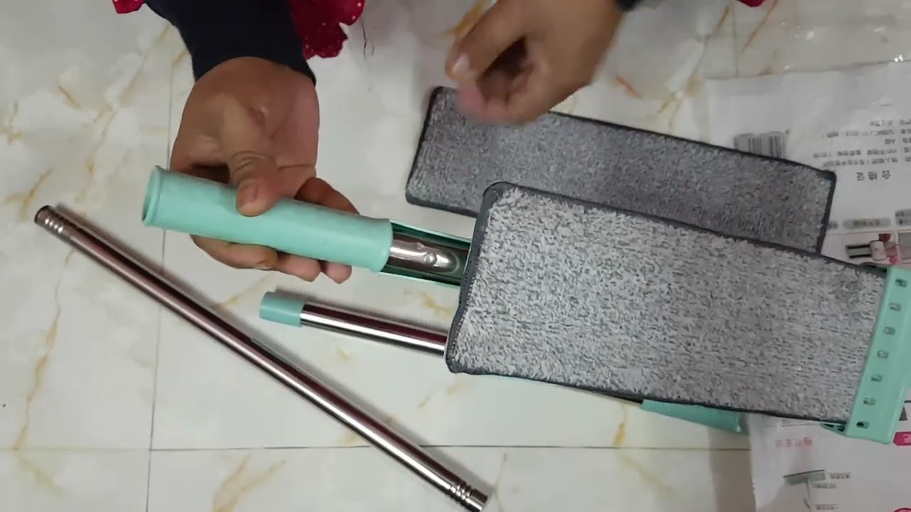 how to set hand free plate mop
