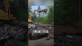 It just *SLIPPED* 😅 #demolition #fails