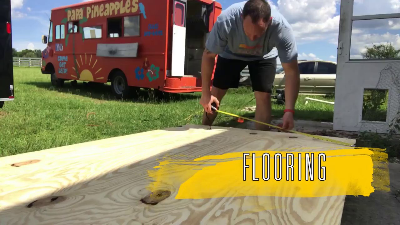 Food Truck Build Food Truck flooring remodel YouTube