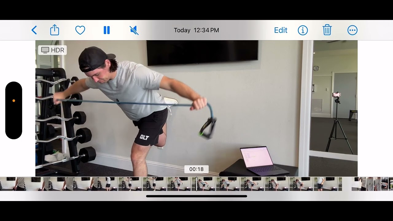 High Split Stance Banded Rotations - YouTube