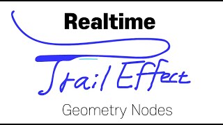 Geometry Nodes Realltime Interactive Trail Effect (Blender 4.0+)