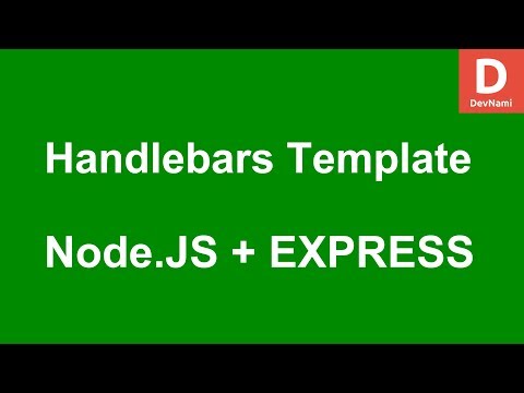Express.js How to use Handlebars with Express in Node.js