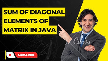 Sum of Diagonal Elements of Matrix in Java ||  SB Codes  #java #matrix #diagonalmatrix