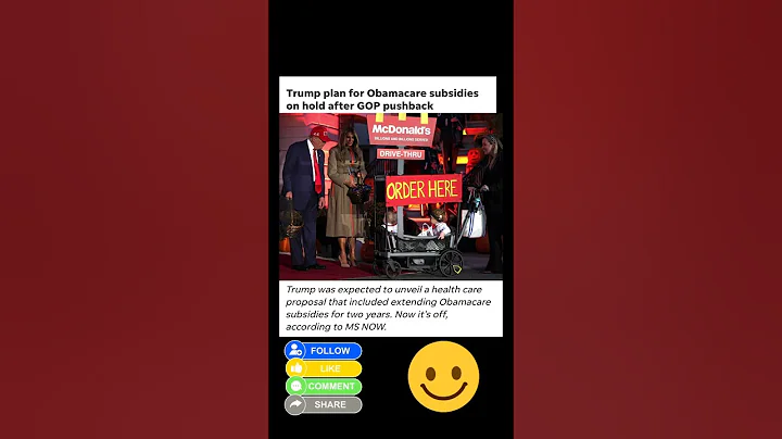 Trump plan for Obamacare subsidies on hold after GOP pushback #shorts #viral #news #viralvideo