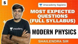 Modern Physics Part 2 L 6 | Physics | Most Expected Questions | NEET 2020 | Shailendra Singh