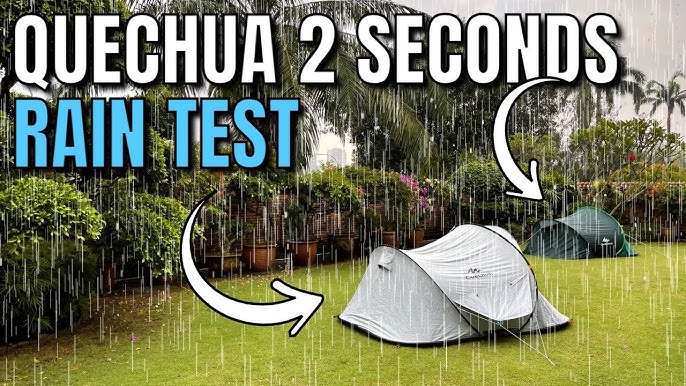 Tente de camping - 2 Seconds EASY - 3 places - Fresh & Black QUECHUA