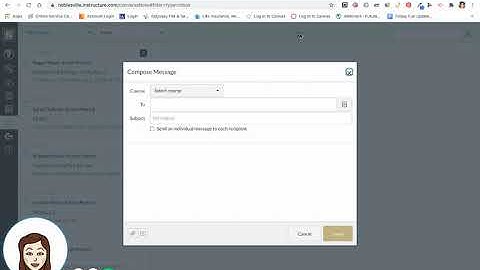 How to send a message through the Canvas Inbox