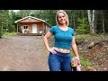 Building a cabin in the forest  fire wood  low cost power  simple storage ideas