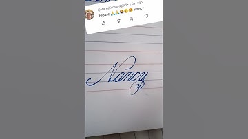 Beautiful name Nancy write in cursive writing #cursive#writing#shorts#youtubefeeds
