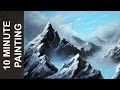 Painting a Misty Mountain Landscape with Acrylics in 10 Minutes!