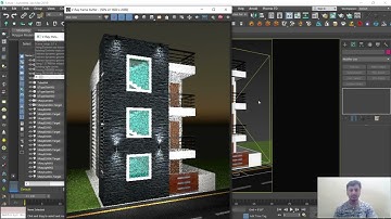 3D Architectural Design Autodesk 3DS Max Part 8 Night Light Elevation