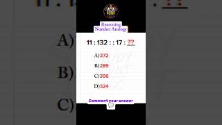 Reasoning question || Number analogy || Ssc #reasoning #ssc #shorts #viral #analogy