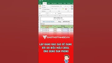 Lập bảng báo cáo dễ dàng với 68 biểu mẫu Excel ứng dụng văn phòng #daotaotinhoc #tinhocvanphong