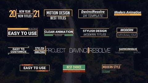 Stylish Lower Thirds DaVinci Resolve Templates
