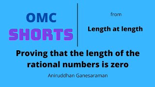 Proving that the measure of rational numbers is zero by Aniruddhan Ganesaraman