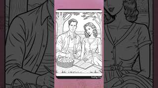 Romantic Couple Coloring Pages - Valentine Coloring Pages