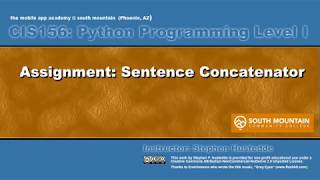Python 02A -  Sentence Concatenator assignment
