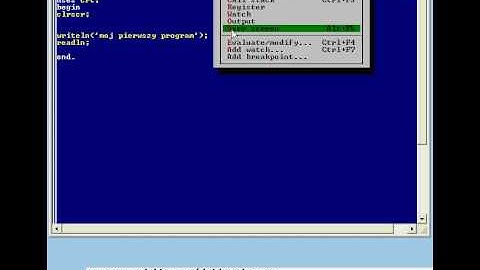 turbo pascal kurs  - pierwszy program