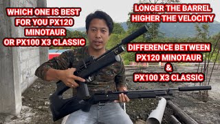 Comparison video/ Px120 Minotaur & px100 x3 classic/choice the right air rifle according to ur need.
