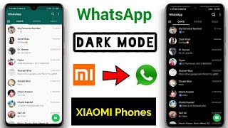 How To Enable Dark Mode On WhatsApp In Any Xiaomi Phones | WhatsApp Pe Dark Mode Kaise Enable Kare