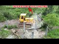 Extremely Bulldozer Destroy Toilet And Tree For Dum Truck Unloading Stone To Filling Land