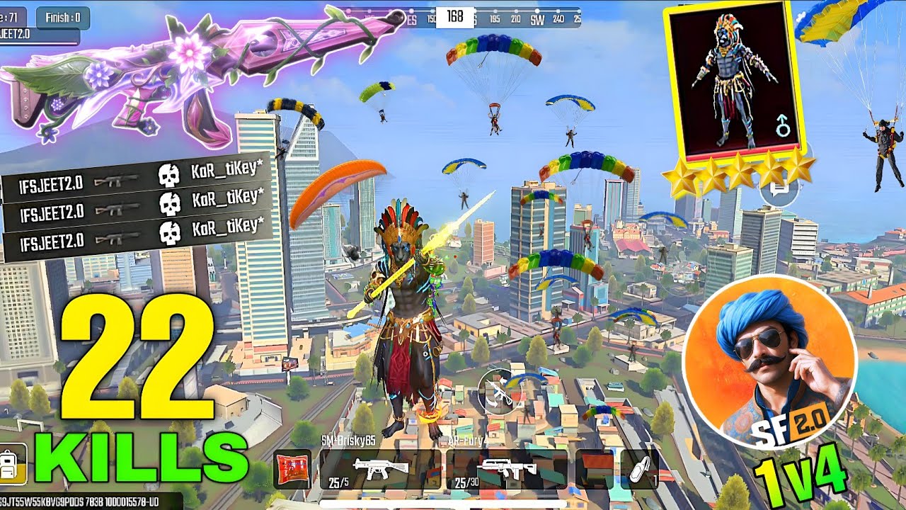 22 KILLS 😱 SCARFALL 2.0 SOLO vs SQUAD FULL RUSH MUMBAI GAMEPLAY