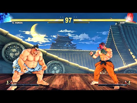 E. Honda vs Mr Karate Dan (Hardest AI) - Street Fighter V