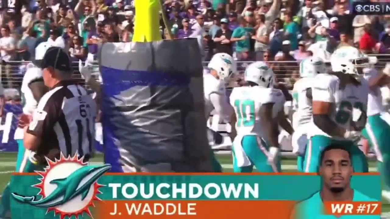 Tua Tagovailoa Game Winning Touchdown Pass to Jaylen Waddle | Dolphins vs Ravens