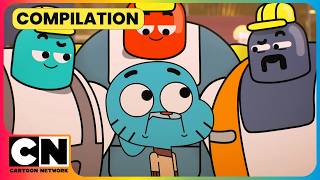 Gumball’s Compliment Battle with Construction Guys?!😂🧱| The Amazing World Of Gumball⚽| @cnindia​
