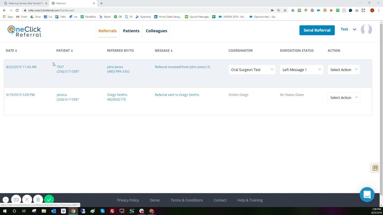 OneClick Referral Referrals Tab Tutorial Specialists - YouTube