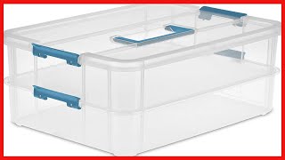 Celebrity Great product -  Sterilite 14228604 Stack & Carry 2 Layer Handle Box, 1 - Pack Wealth